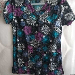 Floral Scrub Top